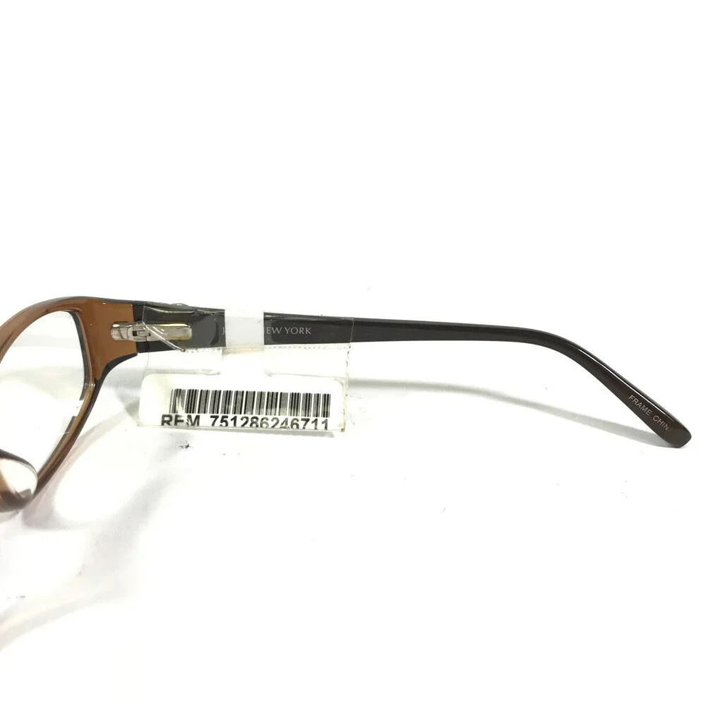 Jones New York Eyeglasses Frames J747 BROWN Rectangular Full Rim 53-16-135